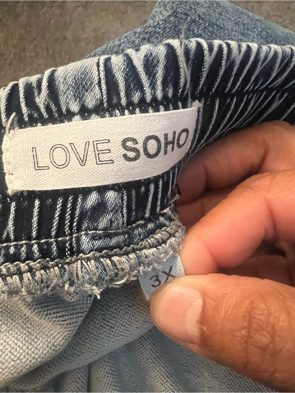 Love SoHo Relaxed Cargo Washed Jeans - Picture 3 of 3
